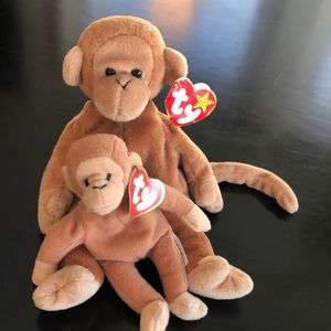 Beanie Baby Bongo and Teenie Beanie Bongo
